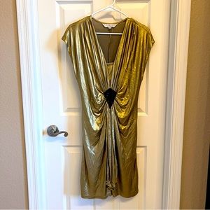 Gold 1920s Style Trina Turk Dress